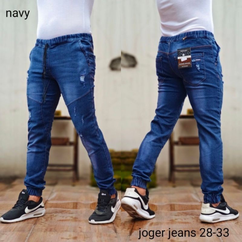 [PREMIUM] BEST PRODUCT Celana Panjang Joger Jeans Pria Sobek Ripped Skinny