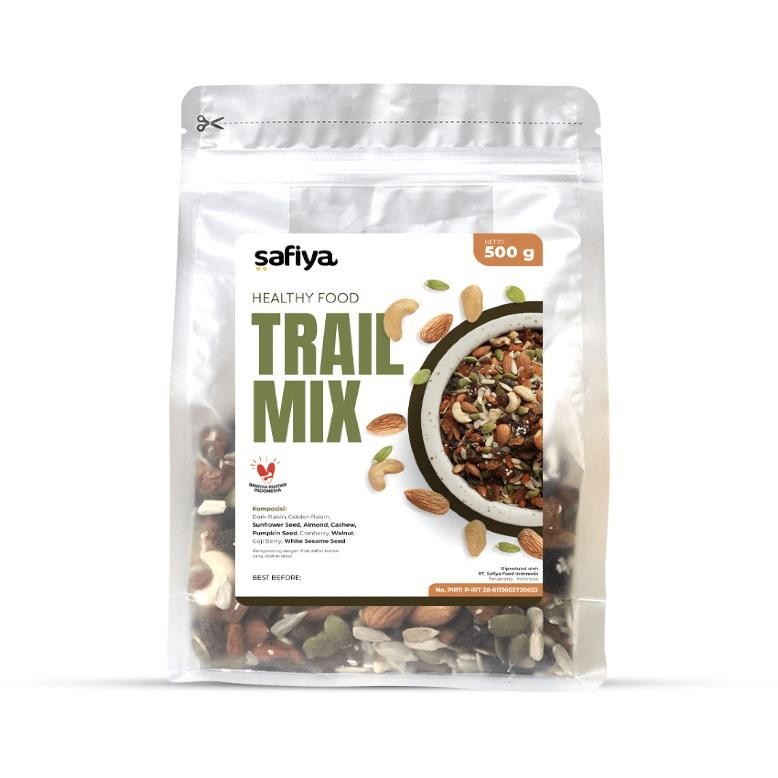 

Trail Mix Safiya 500g Dried Mix Fruit Seed and Nut Cemilan Sehat