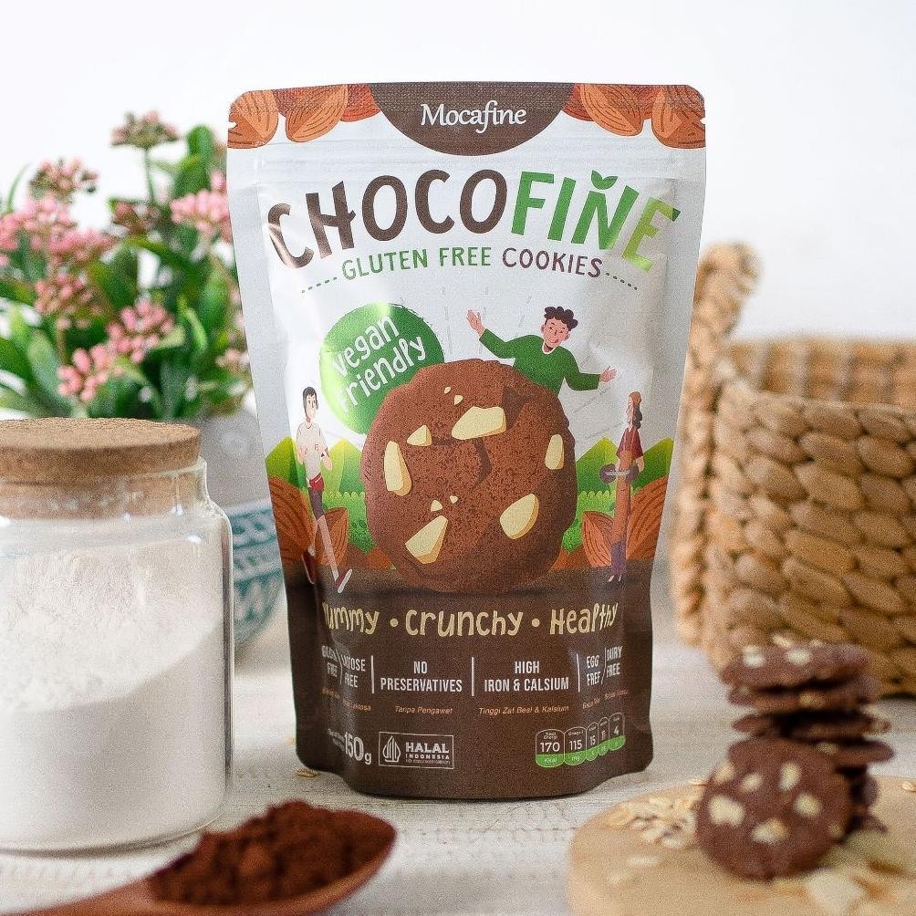 

Vegan Gluten Free Cookies CHOCOFINE (150 gr) - Egg Free - Dairy Free - MOCAFINE