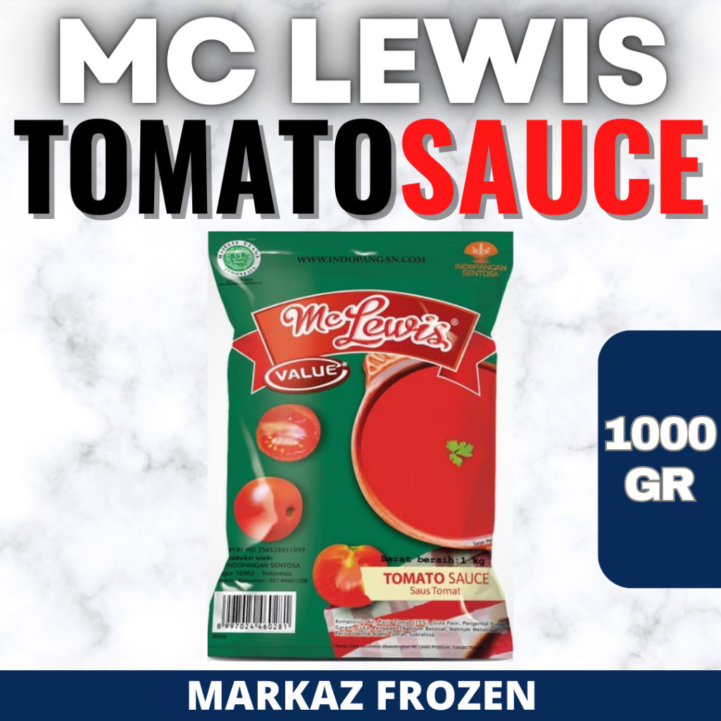 

MC LEWIS TOMATO SAUCE 1KG (12/Q)