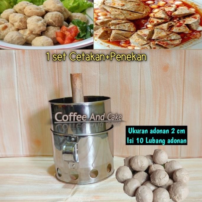 Cetakan pentol bakso manual isi 12 lubang / alat pencetak pentol bakso