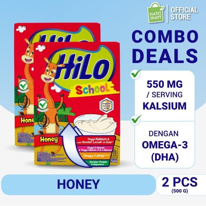 

Twin Pack - HiLo School Honey 500 gram - Susu Tinggi Kalsium