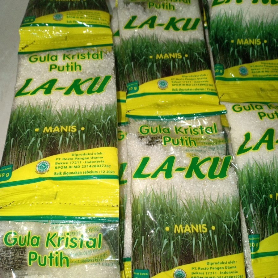 

Gula Pasir LA-KU Sachet 50 gr MURAH MANIS HEMAT