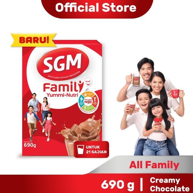 

SGM Family Yummi Nutri Creamy Chocolate Susu Keluarga 690gr