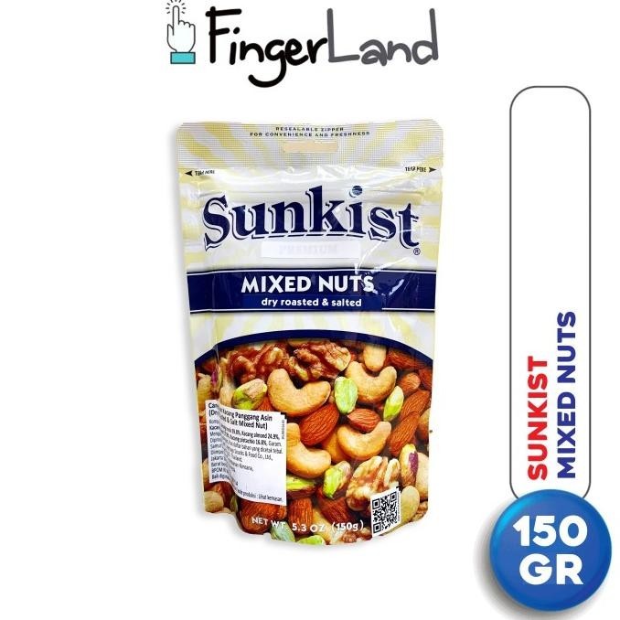 

SUNKIST Dry Roasted & Light Salt Mixed Nuts 150 gram Kacang Panggang