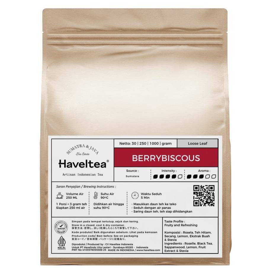 

BERRYBISCOUS | Pouch | Haveltea | Fruit Tea |Teh Hitam |Berry Hibiscus