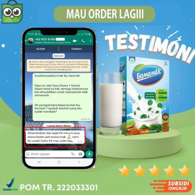 

SUSU ETAWA GAMAMILK - Susu Etawa Tinggi Kalsium Untuk Tulang dan Sendi H24M