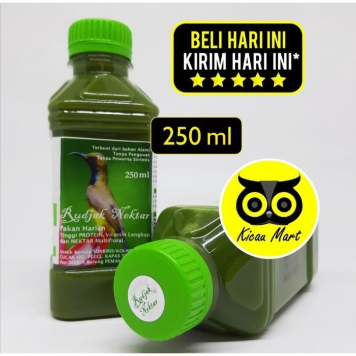Terlaris Terbest Rudjak Nektar 250 Ml Rujak Nektar Pakan Burung Kolibri Pleci