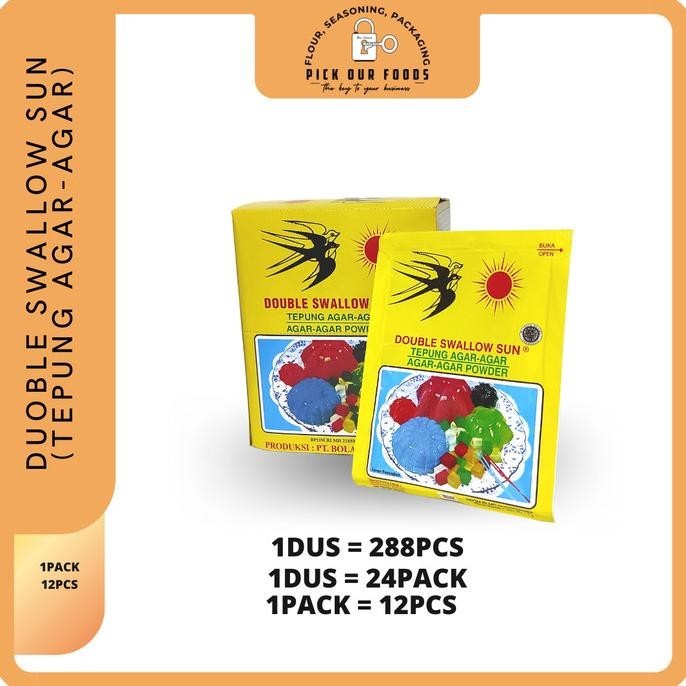 

Agar Agar Swallow | Agar Agar Double Swallow Sun | Jelly Powder 1 dus