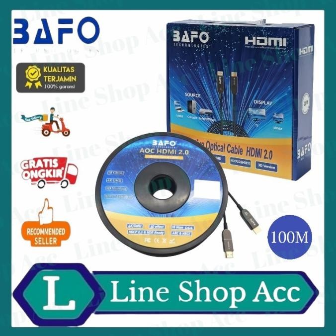 Kabel Hdmi Fiber Optic (Fo) Fiber Optik 100 Meter Bafo Fagenor