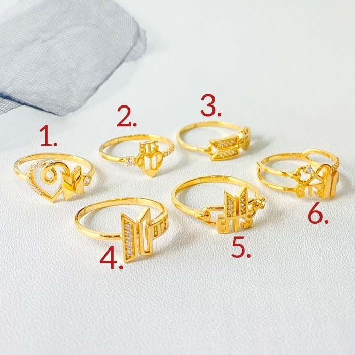 Cincin BTS emas asli kadar 700 70 16k BANGTAN BOYS Korea boyband ARMY