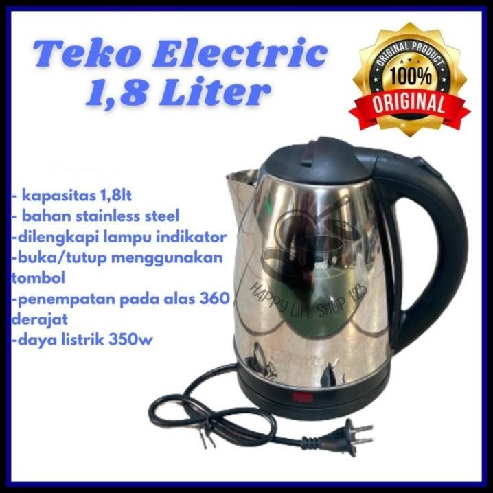 TEKO LISTRIK 1.8 LITER/KETTLE ELECTRIC LYQ/PEMANAS AIR ELEKTRIK