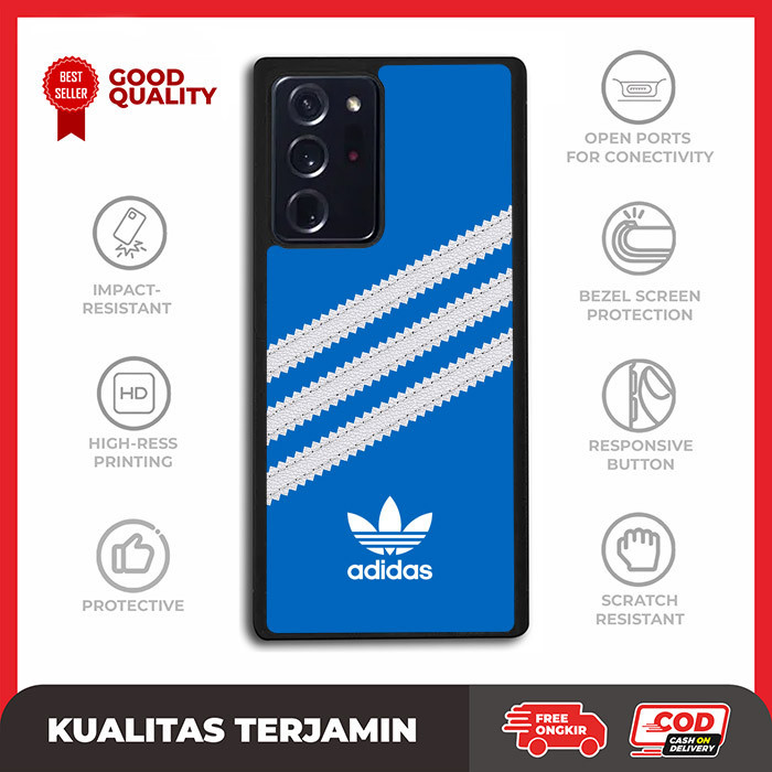 Casing Case Custom Samsung Note 20 10 9 8 7 5 Ultra Plus FE Adidas Samba Blue AE2929 Hardcase S5
