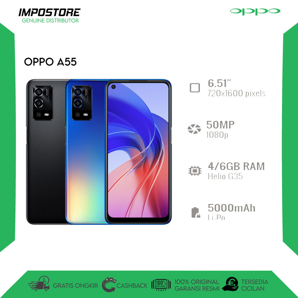 OPPO A55 - 4/64GB - HELIO G35 - REPACK