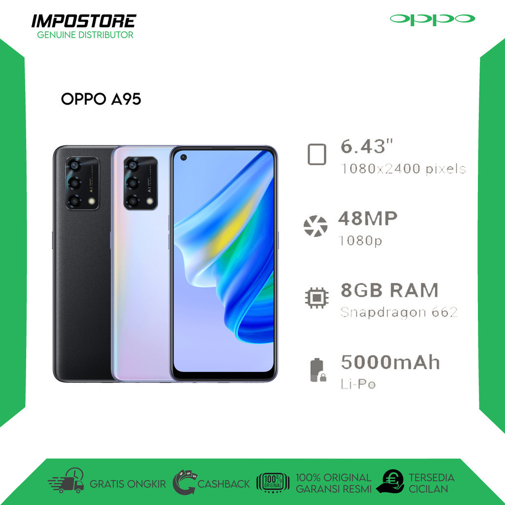 OPPO A95 - 8/128GB - SNAPDRAGON 662 - REPACK
