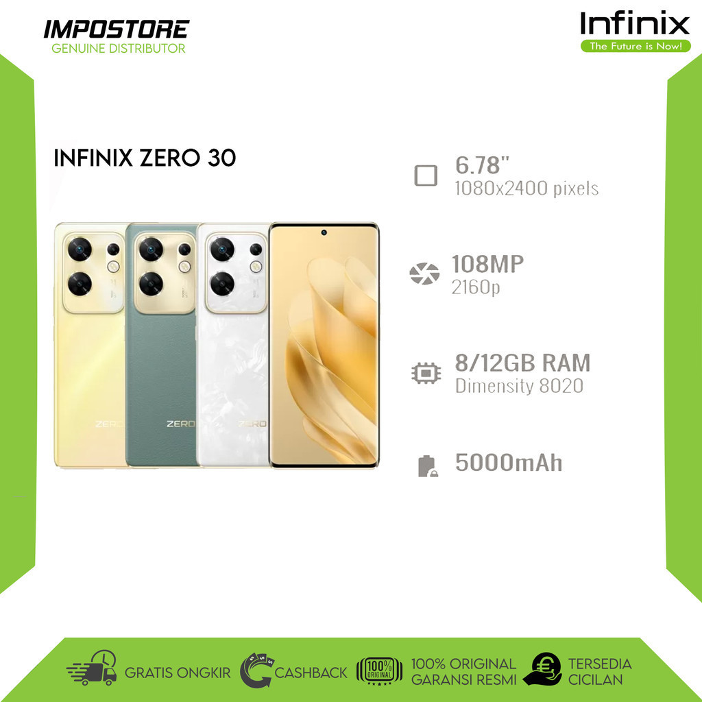 INFINIX ZERO 30 5G - 8/256 GB - DIMENSITY 8020 - REPACK
