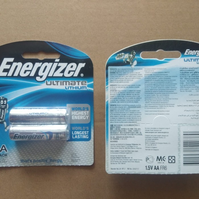 Baterai Ultimate Lithium Energizer L91 Bp2