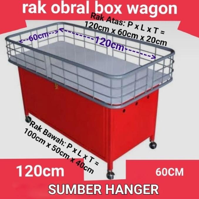 Rak obral | keranjang obral | box obral | wagon