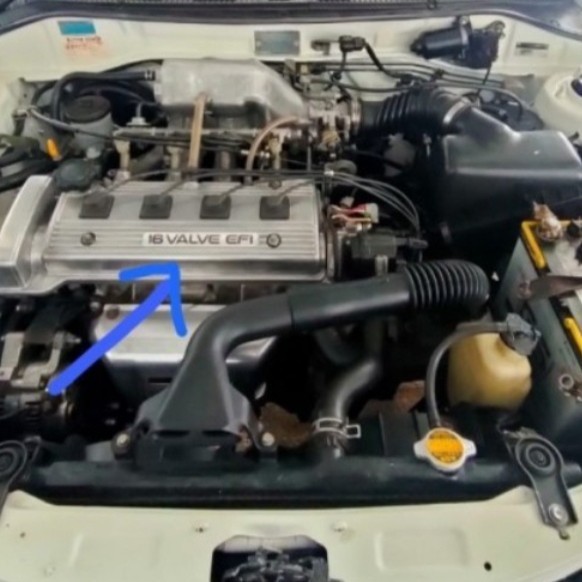 Stiker Plate Cover Engine 16 Valve Efi Corolla Great Original