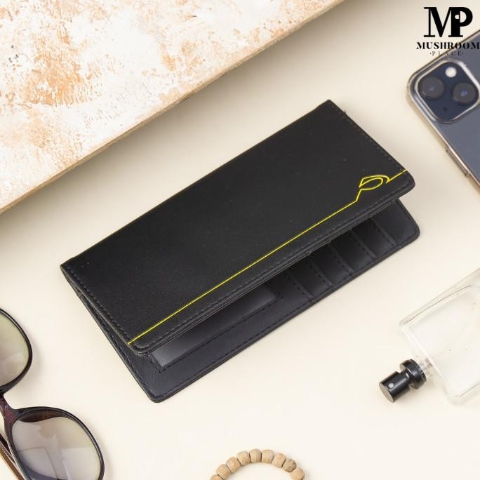Dompet Kartu Lipat Panjang Cowo Remaja Hitam Planet Ocean Original