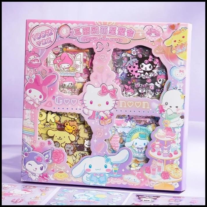 

TERMURAH STIKER HELLO KITY X SANRIO 1 BOX ISI 100 LEMBAR