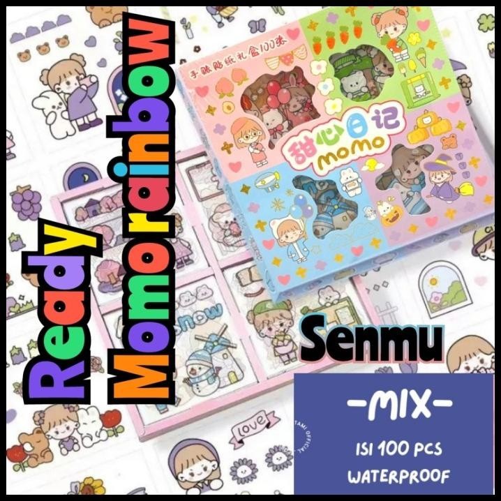 

TERMURAH STICKER MOMO DECO AESTHETIC TUMBLER BINDER CASE HP DIARY SCRAPBOOK !!!!