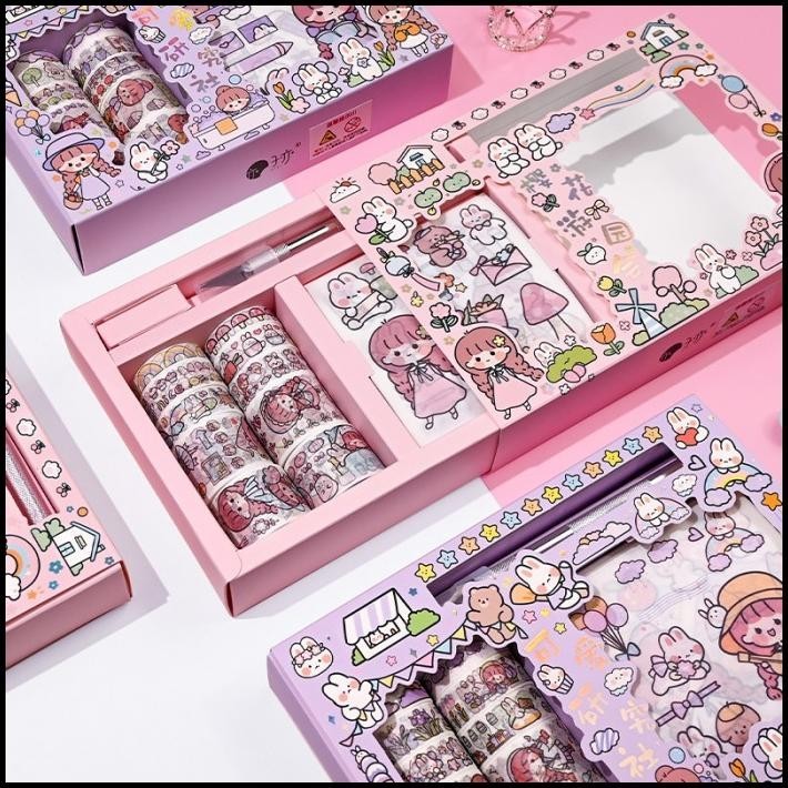 

TERBARU STIKER 1 SET BOX PREMIUM KARAKTER LUCU + ROLL STIKER + PISAU CUTTER !!