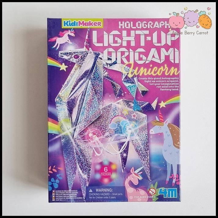 

BEST DEAL 4M KIDZMAKER HOLOGRAPHIC LIGHT UP ORIGAMI UNICORN KIDZ MAKER HOLOGRAM !!!!