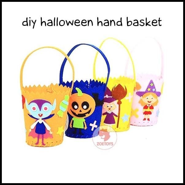 

GRATIS ONGKIR SHUKAKU DIY HALLOWEEN HAND BASKET | TAS HAMPERS ART AND CRAFT FLANNEL !!!!!