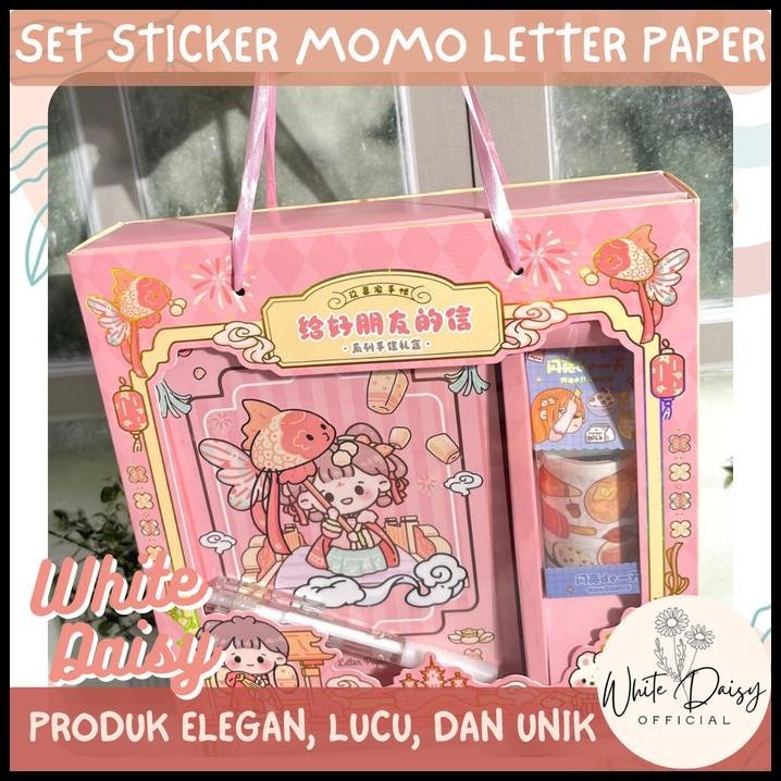 

DISKON SET STICKER MOMO LETTER PAPER PREMIUM LUCU IMUT UNIK + PENSIL DAN TAPE !!!!