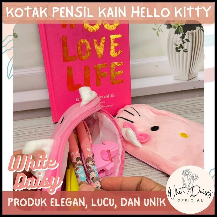 

BEST DEAL KOTAK PENSIL KAIN KITTY POUCH PREMIUM TEMPAT PENSIL LUCU HELLO PINKY !