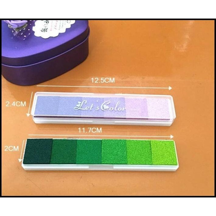 

TERBARU BAK CAP GRADASI 6 WARNA/ BAK STEMPEL / INK PAD / STAMP PAD WARNA WARNI !!!!