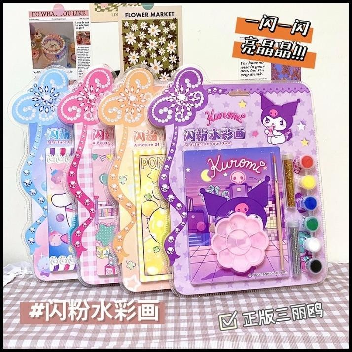 

HOT DEAL DIY MEWARNAI SANRIO / PAINTING BOOK KARAKTER SANRIO / SET BUKU LUKIS GLITTER SANRIO !!