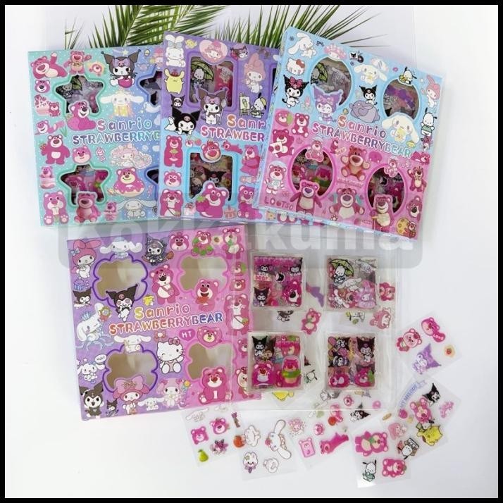 

GRATIS ONGKIR ( KKM ) SANRIO X STRAWBERRY BEAR LOTSO STICKER BOX 2D !!!!