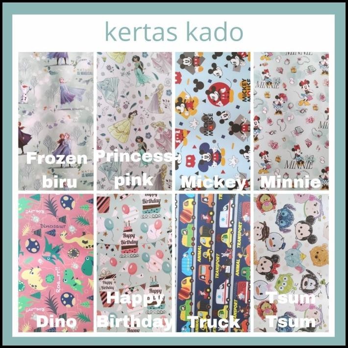 

TERMURAH KERTAS KADO UNTUK EXTRA PACKAGING !!