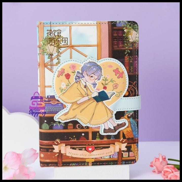 

BEST DEAL MAGNETIC NOTEBOOK DIARY FLOWER SHOP / JURNAL AGENDA BUKU TULIS - 6263