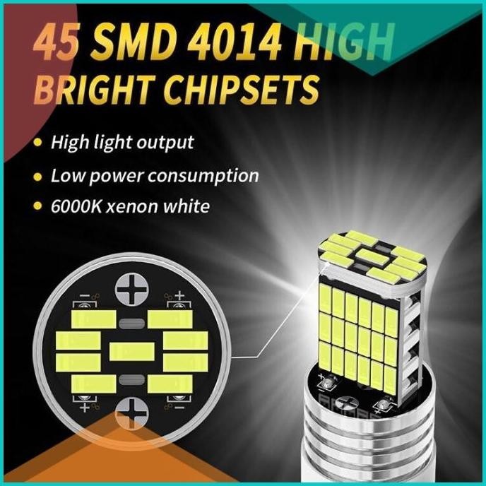 Lampu LED 45 Titik Mata SMD 1157 1156 T20 Mundur Sein Rem Mobil Motor