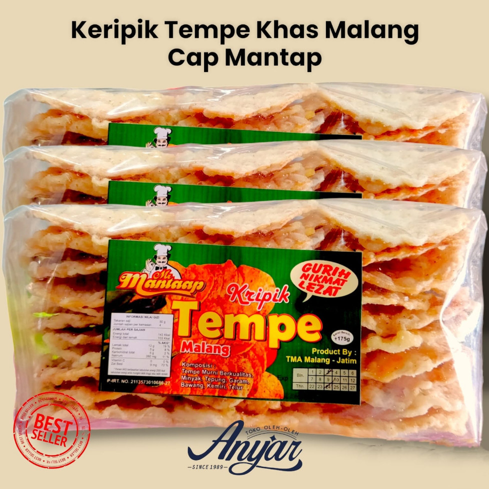 

Keripik Tempe cap Mantap khas Malang @200gr