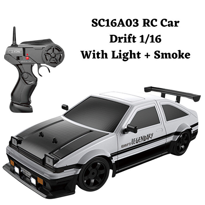 Sc16A03 Rc Car Drift 1/16 With Light + Smoke / Rc Drift / Mobil Balap