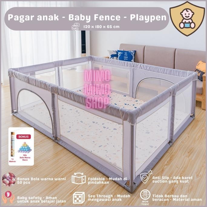 Pagar Bayi Anak / Kolam Tempat Bermain Mandi Bola - Playpen Pengaman