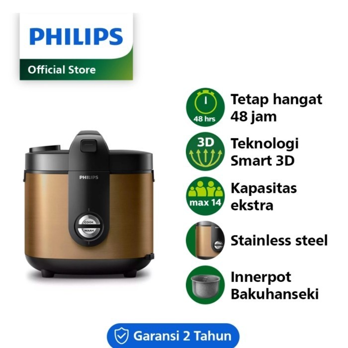 '+'+'+'+] Philips Penanak Nasi 2 L HD 3138 Magicom HD3138 Mejikom Murah Garansi