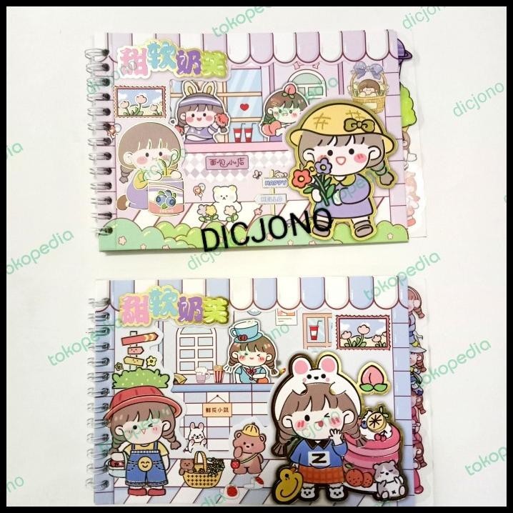 

DISKON MAINAN EDUKASI BUKU STIKER KACA SPIRAL + NOTES MOMO KOREA !!