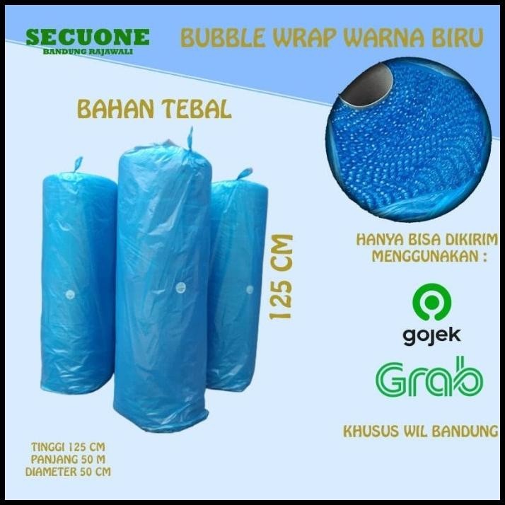

GRATIS ONGKIR BUBBLE WRAP WARNA BIRU 125CM X 50M BAHAN SUPER TEBAL/PLASTIK BUBBLE