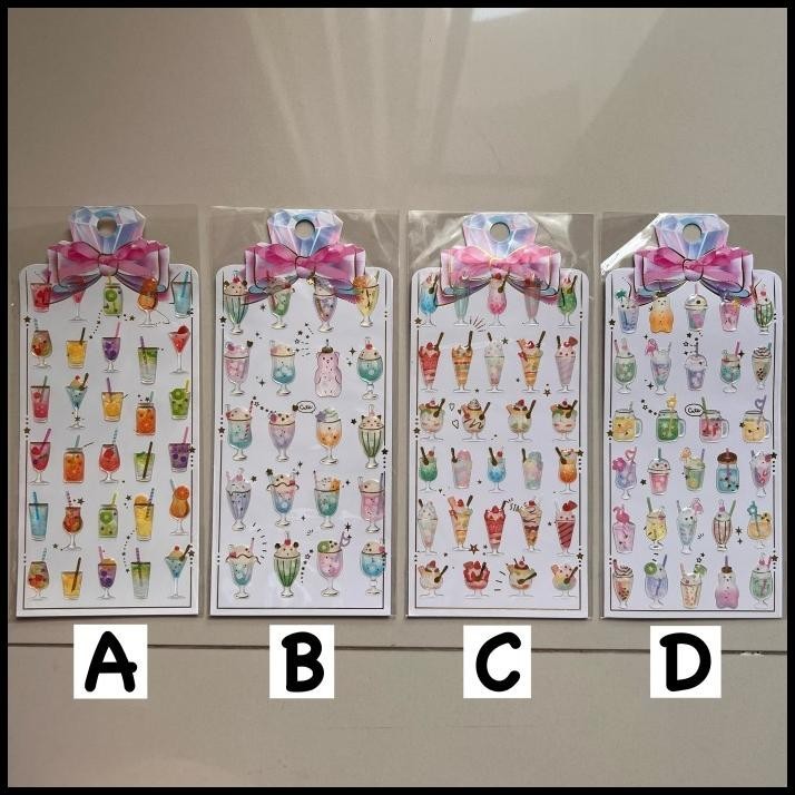 

HOT DEAL STIKER TIMBUL LUCU GLITTER DRINKS & DESSERTS !!!!!!