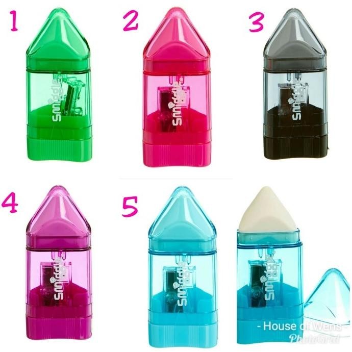

Trend Smiggle Pencil Sharpener Eraser 2In1 - Rautan Penghapus Smiggle Original