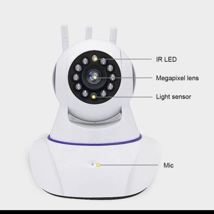 Ip Camera V380 3Antena Bonus Micro Sd Sandisk 32Gb Kamera Cctv Wifi