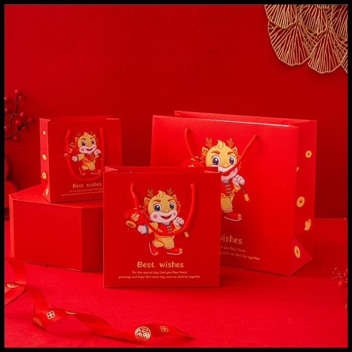 

GRATIS ONGKIR PAPER BAG IMLEK NAGA / GOODIE BAG CHINESE NEW YEAR DRAGON