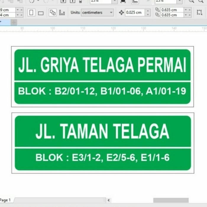 

Rambu Nama Jalan. Rambu Tulisan Tambahan Dibawah Rambu Utama. 45X15Cm