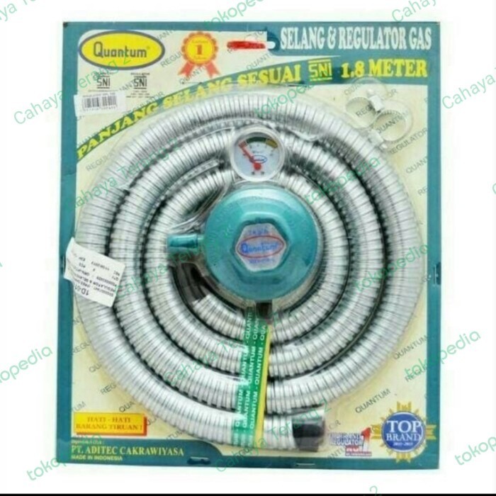 ] Selang gas Regulator Quantum QRL-032 Selang Gas + Regulator Quantum