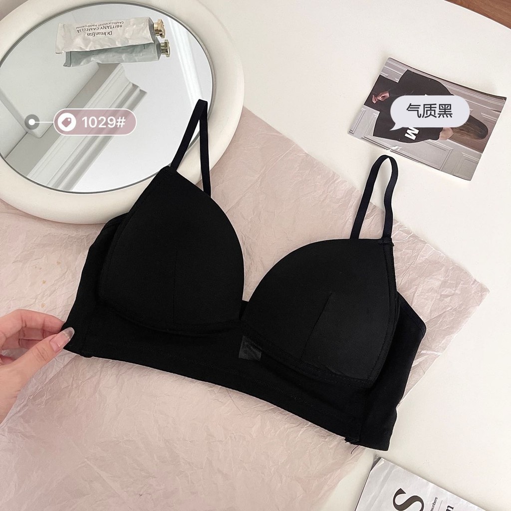 D322 LF BRA Push Up Bra Wanita BH Busa Tipis Tanpa Kawat Motif Polos Ada Pengait 3 Tiga Tali BH Anti